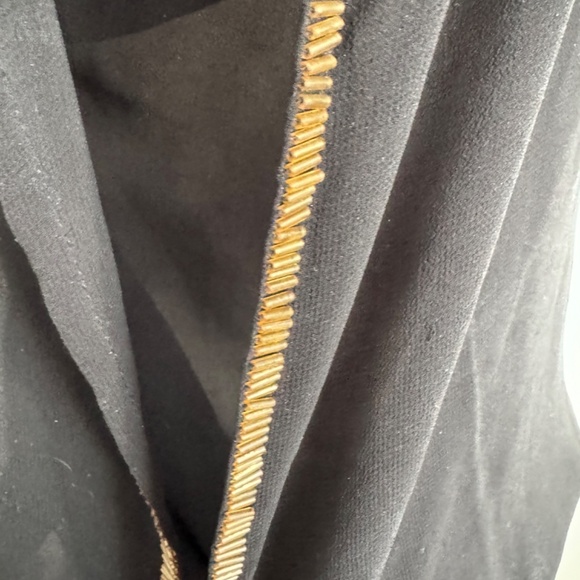 Black Sheer sleeveless top with gold beaded detailing - Picture 3 of 7